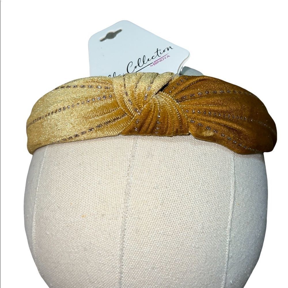 Lulla Collection by Bindaya Gold w/ Silver Glitter Knotted Headband One Size New